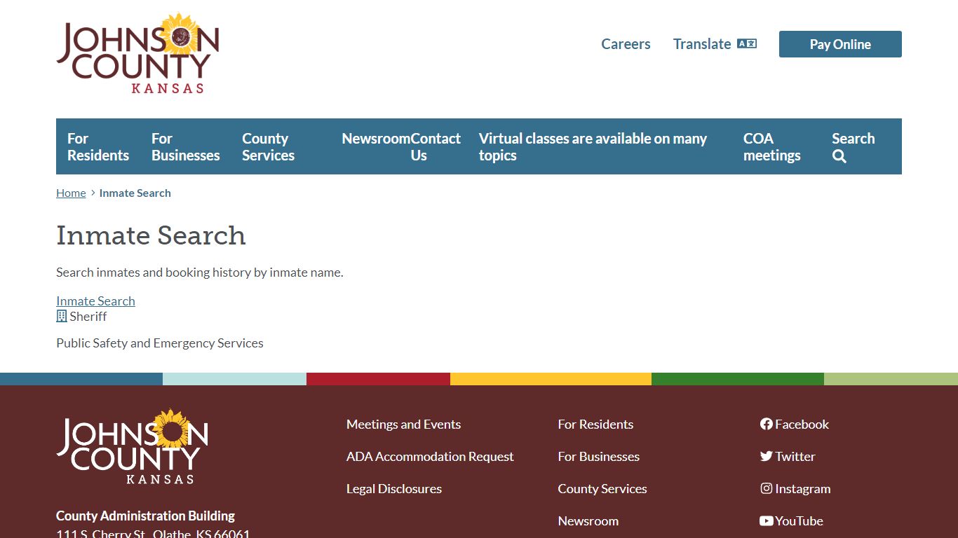Inmate Search | Johnson County Kansas